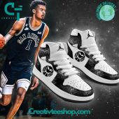 San Antonio Spurs Victor Wembanyama Alien Logo Air Jordan 1 Sneakers - soulcals.com