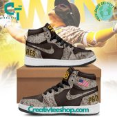 San Diego Padres Military Camo Air Jordan 1 Sneakers - soulcals.com