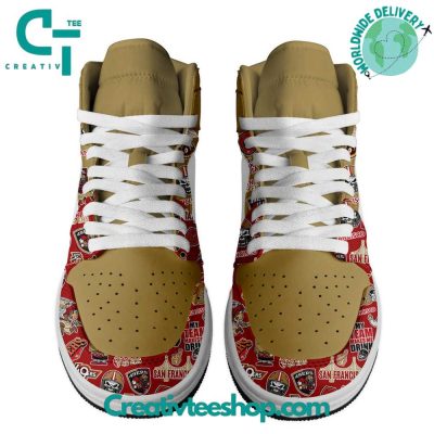 San Francisco 49er Faithful to The Bay Air Jordan 1 Sneaker - soulcals.com