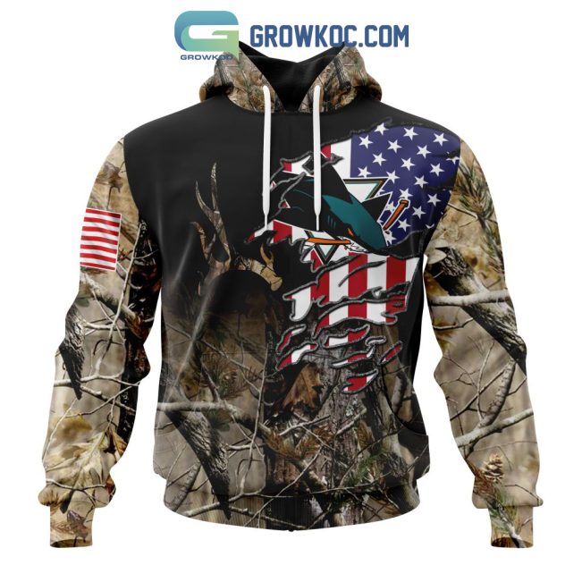 San Jose Sharks NHL Special Camo Realtree Hunting Personalized Hoodie T Shirt