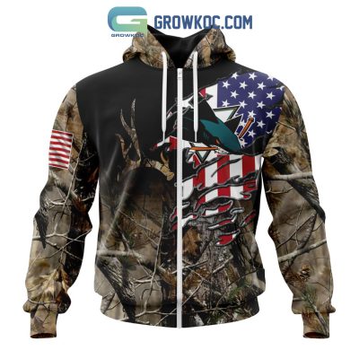 San Jose Sharks NHL Special Camo Realtree Hunting Personalized Hoodie T Shirt