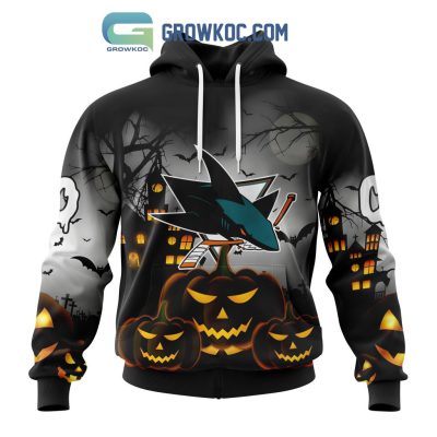 San Jose Sharks NHL Special Pumpkin Halloween Night Hoodie T Shirt