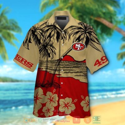 San Francisco 49Ers Hibiscus Gold Hawaiian Shirt And Shorts - Hot Sale 2025