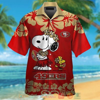 San Francisco 49Ers Snoopy Woodstock Hawaiian Shirt And Shorts - Hot Sale 2025
