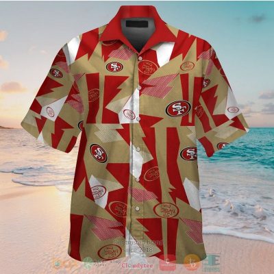 San Francisco 49Ers Gold Red Hawaiian Shirt And Shorts - Hot Sale 2025