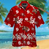 San Francisco 49ers Logo White Hibiscus Red Hawaiian Shirt And Shorts.jpg - demo10