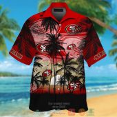 San Francisco 49ers Palm Tree Red Black Hawaii Shirt Shorts.jpg - demo10