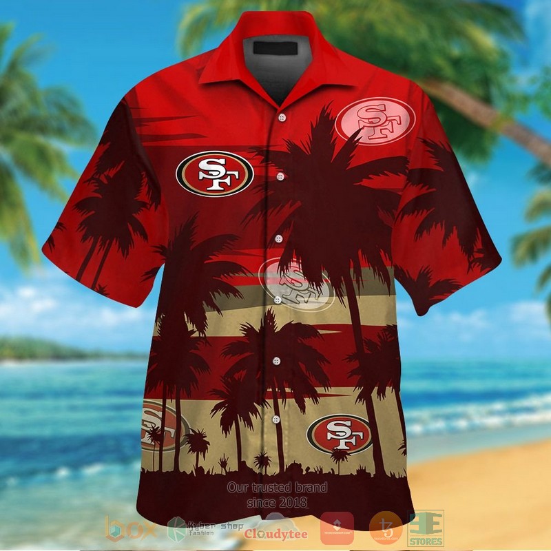 San Francisco 49Ers Palm Tree Red Hawaiian Shirt And Shorts - Hot Sale 2025 San Francisco 49Ers Palm Tree Red Hawaiian Shirt And Shorts - Hot Sale 2025