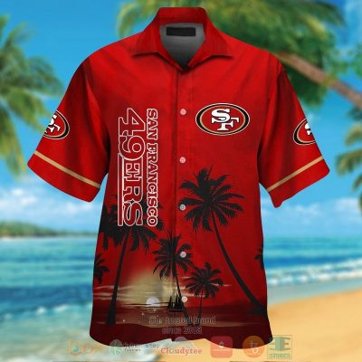 San Francisco 49Ers Palm Trees Dark Red Hawaii Shirt, Shorts - Hot Sale 2025