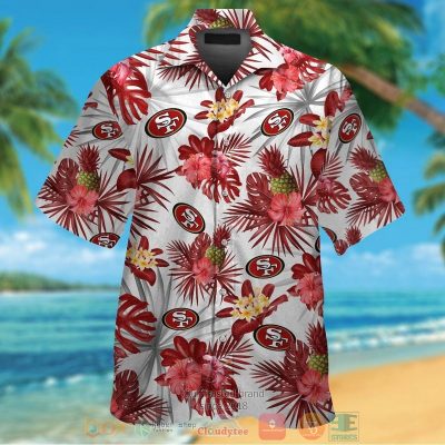 San Francisco 49Ers Pineapple Hibiscus Hawaiian Shirt And Shorts - Hot Sale 2025