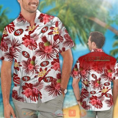 San Francisco 49Ers Pineapple Hibiscus Hawaiian Shirt And Shorts - Hot Sale 2025