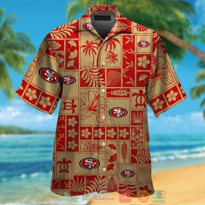 San Francisco 49Ers Tropical Plants Gold Hawaii Shirt, Shorts - Hot Sale 2025