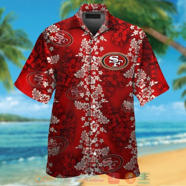 San Francisco 49Ers Tropical Plants Red Hawaii Shirt, Shorts - Hot Sale 2025