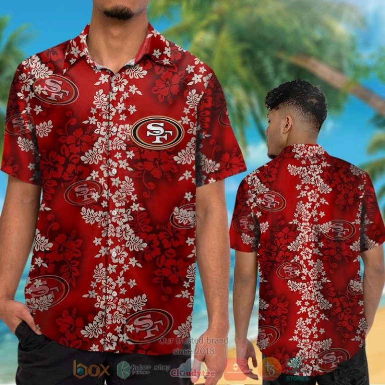 San Francisco 49Ers Tropical Plants Red Hawaii Shirt, Shorts - Hot Sale 2025
