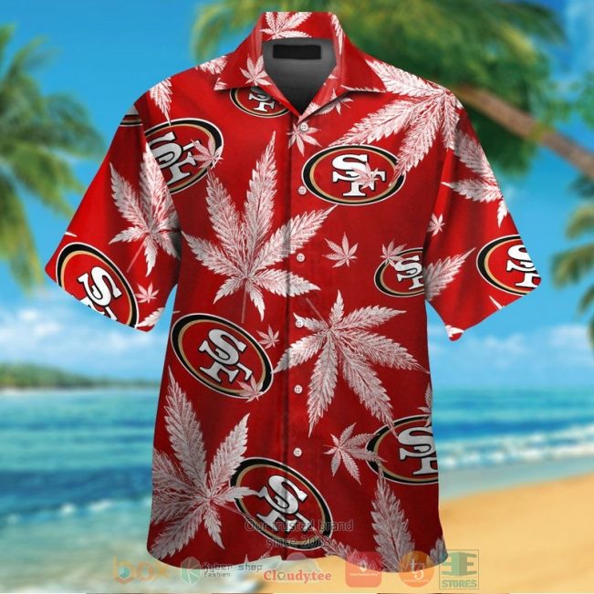 San Francisco 49Ers Weed Red Hawaii Shirt, Shorts - Hot Sale 2025