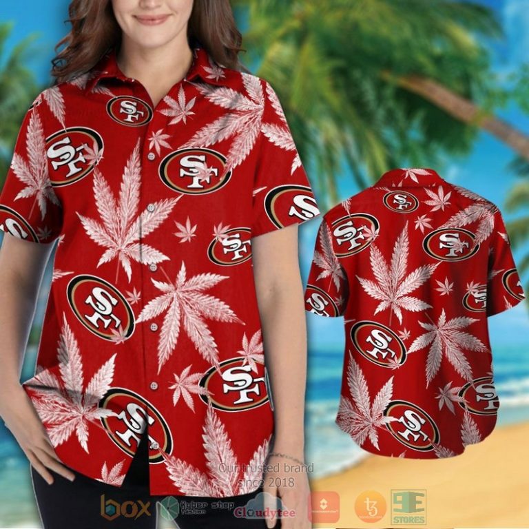 San Francisco 49Ers Weed Red Hawaii Shirt, Shorts - Hot Sale 2025
