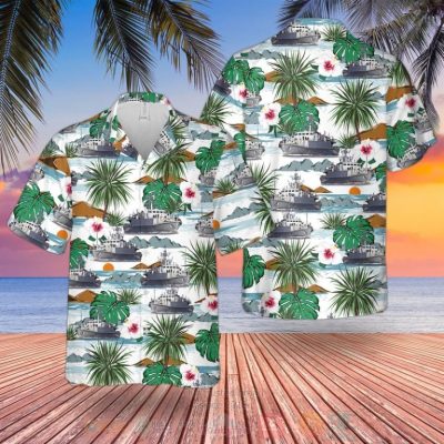 Sandown-Class Minehunter Hawaiian Shirt, Short - Hot Sale 2025