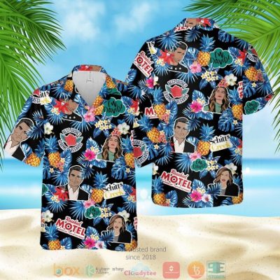 Schitt?S Creek Pineapple Black Blue Hawaiian Shirt, Shorts - Hot Sale 2025