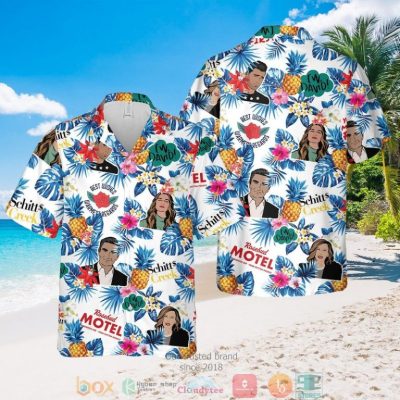 Schitt?S Creek Pineapple White Blue Hawaiian Shirt, Shorts - Hot Sale 2025