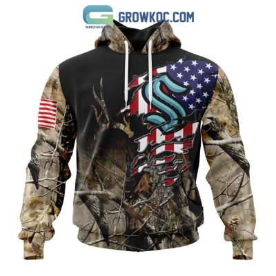 Seattle Kraken NHL Special Camo Realtree Hunting Personalized Hoodie T Shirt