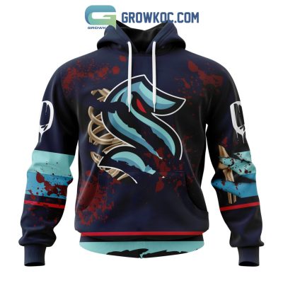 Seattle Kraken NHL Special Design Jersey With Your Ribs For Halloween Hoodie T Shirt