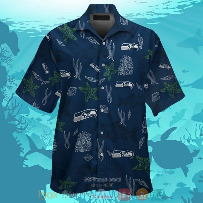 Seattle Seahawks Fish Hawaiian Shirt And Shorts - Hot Sale 2025