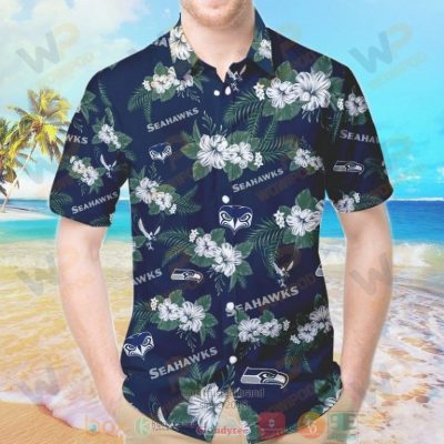 Seattle Seahawks Hibiscus Hawaiian Shirt And Shorts - Hot Sale 2025