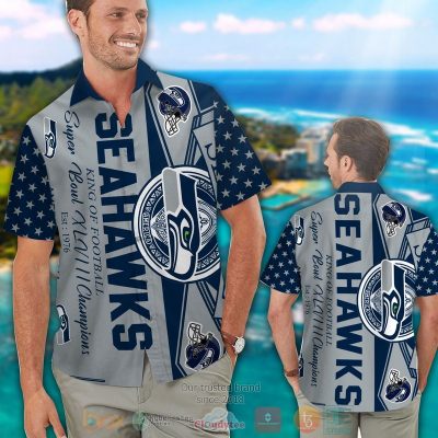 Seattle Seahawks King Of Football Super Bowl Xlviii Champions Hawaiian Shirt And Shorts - Hot Sale 2025