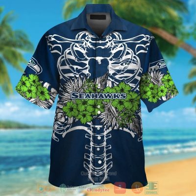 Seattle Seahawks Action Green Hibiscus Navy Hawaii Shirt, Shorts - Hot Sale 2025