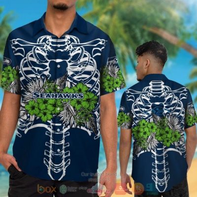 Seattle Seahawks Action Green Hibiscus Navy Hawaii Shirt, Shorts - Hot Sale 2025