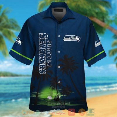 Seattle Seahawks Palm Trees Dark Navy Hawaii Shirt, Shorts - Hot Sale 2025