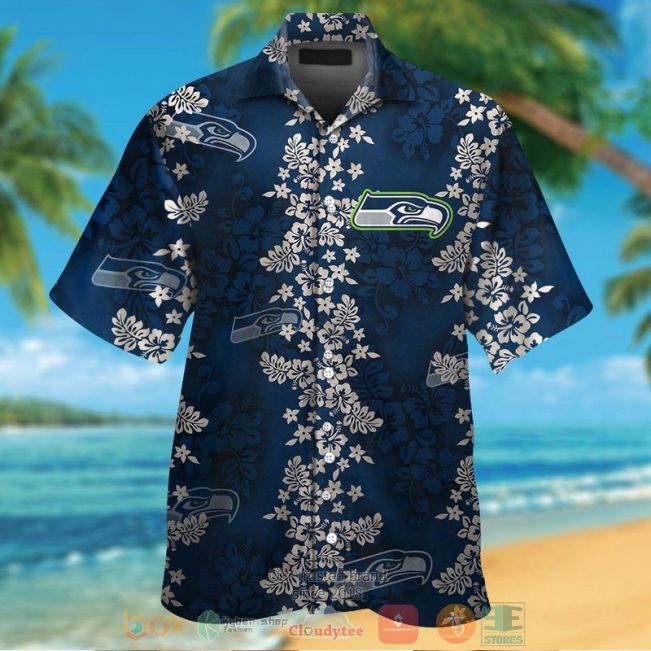 Seattle Seahawks Tropical Plants Navy Hawaii Shirt, Shorts - Hot Sale 2025