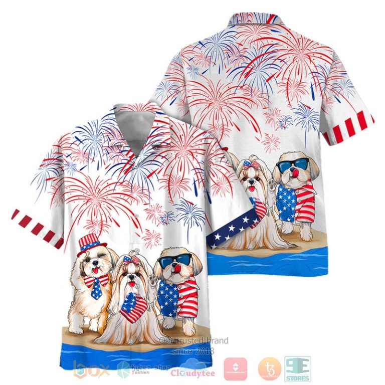 Shih Tzu Independence Day Is Coming Hawaiian Shirt, Shorts - Hot Sale 2025