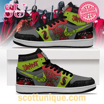 Slipknot Here Comes The Pain Nike Air Jordan 1 High Top Sneaker -Soulcals.com