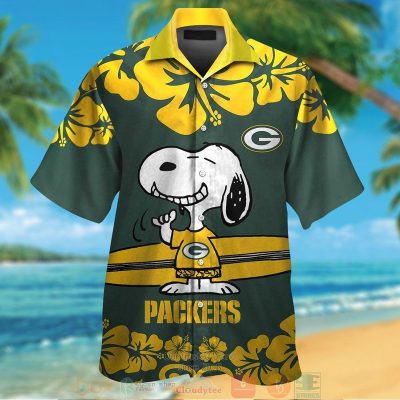 Snoopy Green Bay Packers Hawaiian Shirt And Shorts - Hot Sale 2025