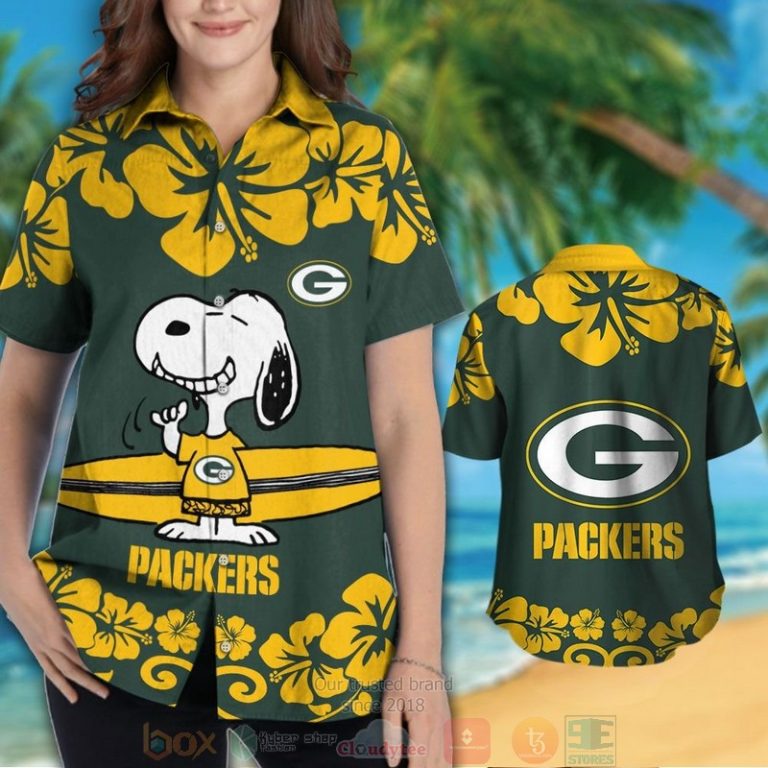 Snoopy Green Bay Packers Hawaiian Shirt And Shorts - Hot Sale 2025
