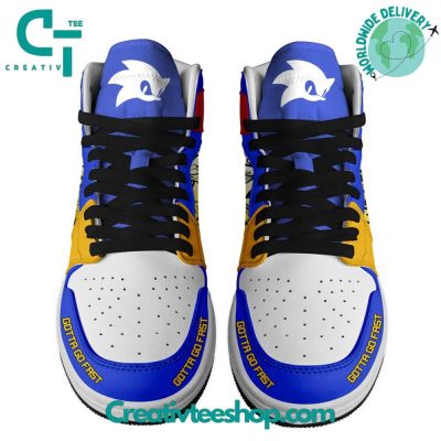 Sonic The Hedgehog Gotta Go Fast Air Jordan 1 Sneakers - soulcals.com
