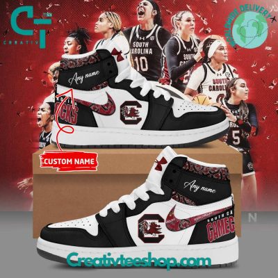 South Carolina Gamecocks 2024 NCAA Women?s Basketball National Champions Black Air Jordan 1 Sneakers - soulcals.com
