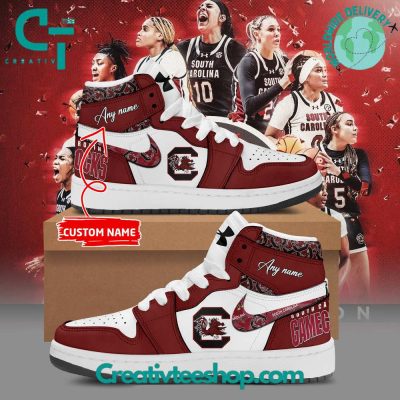 South Carolina Gamecocks 2024 NCAA Women?s Basketball National Champions Red Air Jordan 1 Sneakers - soulcals.com