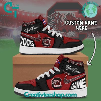South Carolina Gamecocks NCAA Custom Name Air Jordan 1 Sneaker - soulcals.com
