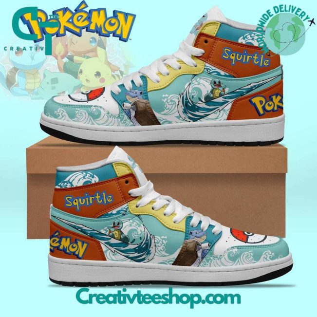 Squirtle Pokemon Air Jordan 1 Sneaker - soulcals.com