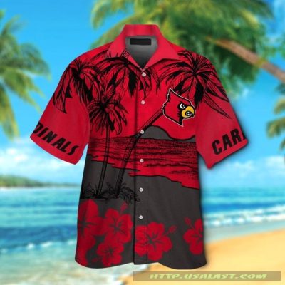 Louisville Cardinals Hibiscus Hawaiian Shirt Beach Short - Hot Sale 2025