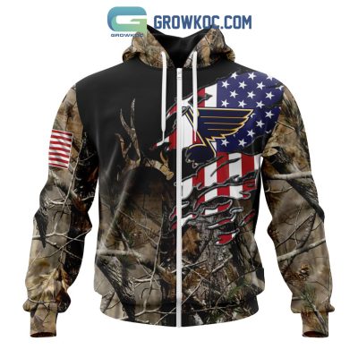 St. Louis Blues NHL Special Camo Realtree Hunting Personalized Hoodie T Shirt