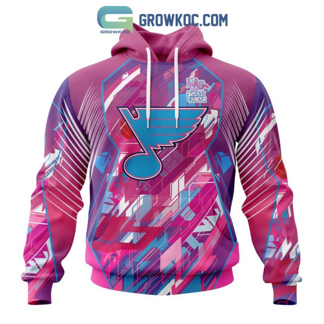St. Louis Blues NHL Special Design I Pink I Can! Fearless Again Breast Cancer Hoodie T Shirt