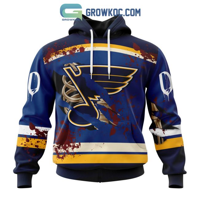 St. Louis Blues NHL Special Design Jersey With Your Ribs For Halloween Hoodie T Shirt