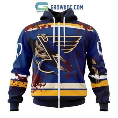 St. Louis Blues NHL Special Design Jersey With Your Ribs For Halloween Hoodie T Shirt