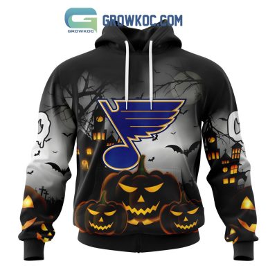 St. Louis Blues NHL Special Pumpkin Halloween Night Hoodie T Shirt