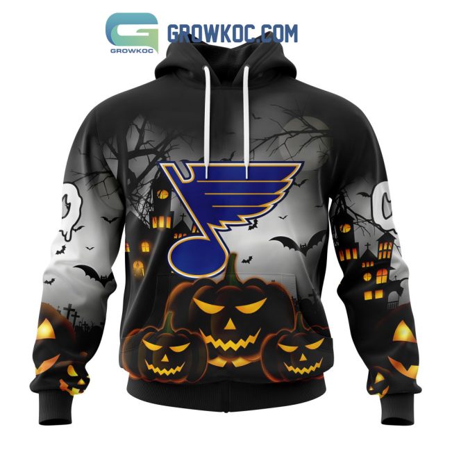 St. Louis Blues NHL Special Pumpkin Halloween Night Hoodie T Shirt
