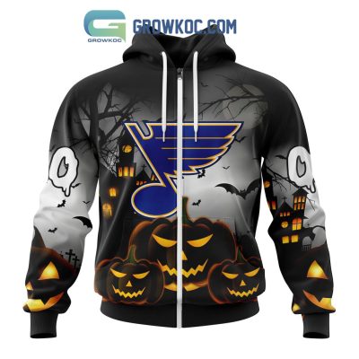 St. Louis Blues NHL Special Pumpkin Halloween Night Hoodie T Shirt