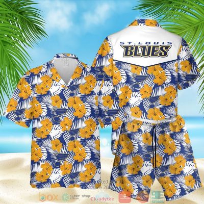 St. Louis Blues Nhl Hibiscus Hawaiian Shirt, Shorts - Hot Sale 2025